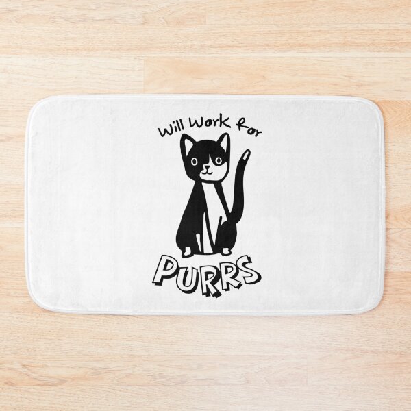 Item preview, Will Work for Purrs – Funny Tuxedo Cat Lover designed and sold by shopfindingbeni.