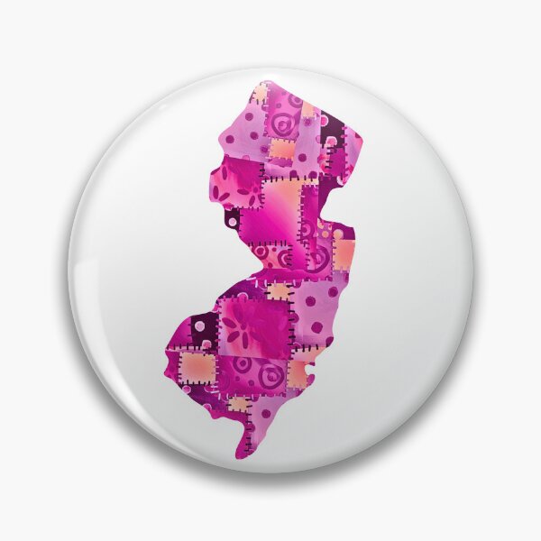 Item preview, New Jersey design ~ hot pink patchwork  designed and sold by OmStudioz .