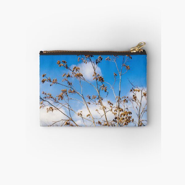Item preview, Bare Tree Branches Reaching Toward A Bright Blue Sky With Sparse Golden Leaves designed and sold by Nmallia.