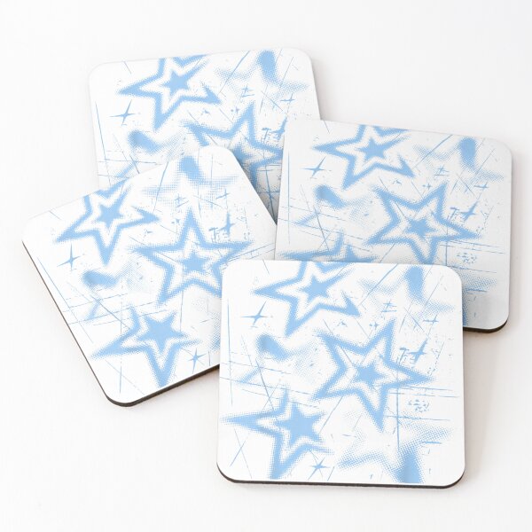 Item preview, Y2K Grunge Stars 2000s Blue Cyber Vintage designed and sold by dr-blind-pdf.
