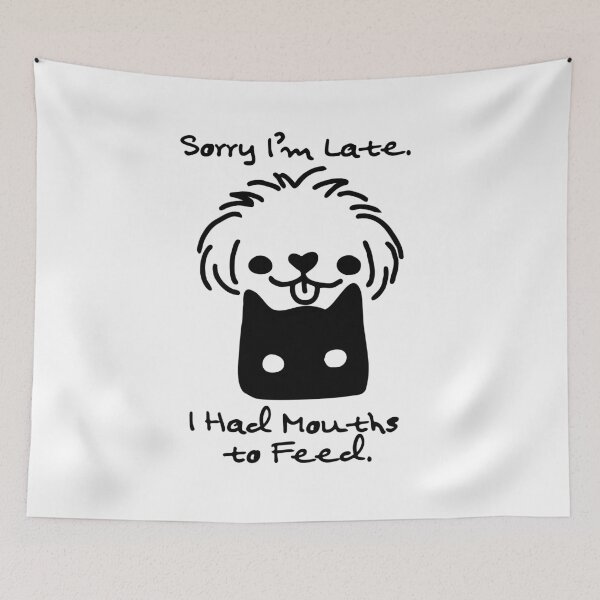 Item preview, Sorry I’m Late, I Had Mouths to Feed – Funny Cat Feeder designed and sold by shopfindingbeni.