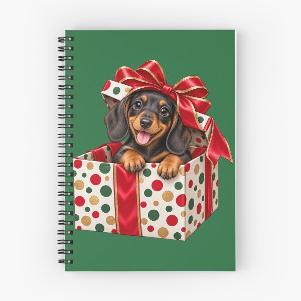 Item preview, Festive Christmas Puppy in Box designed and sold by Giddy Bear Gifts.