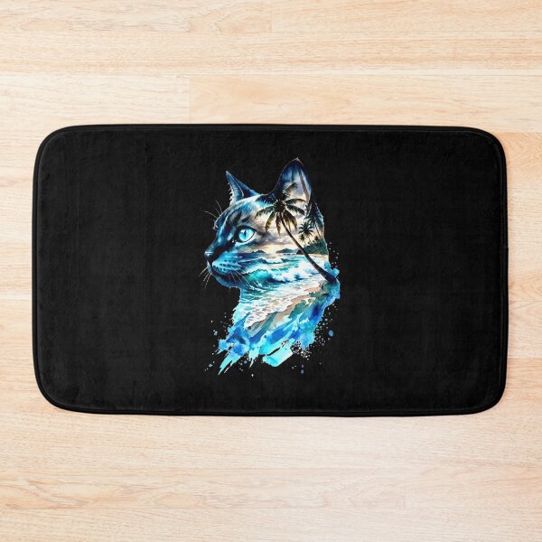 Item preview, Cat Beach Scene Surreal Art designed and sold by SoyLamderma.