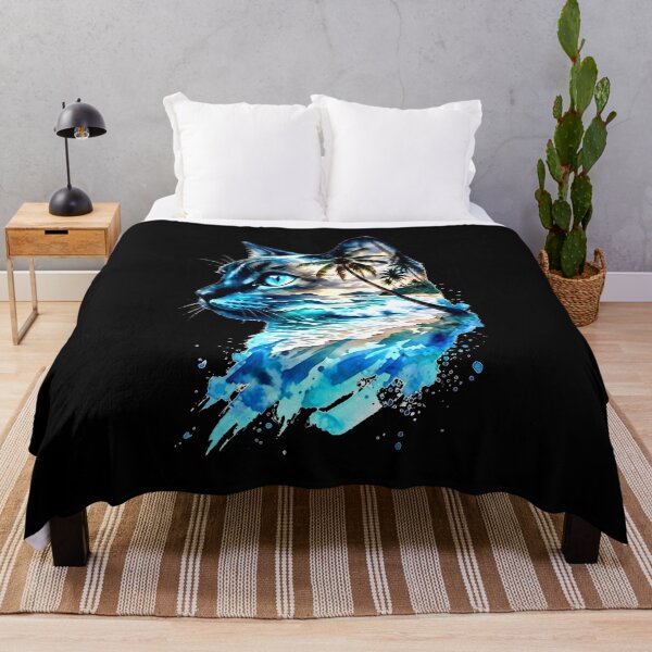 Item preview, Cat Beach Scene Surreal Art designed and sold by SoyLamderma.