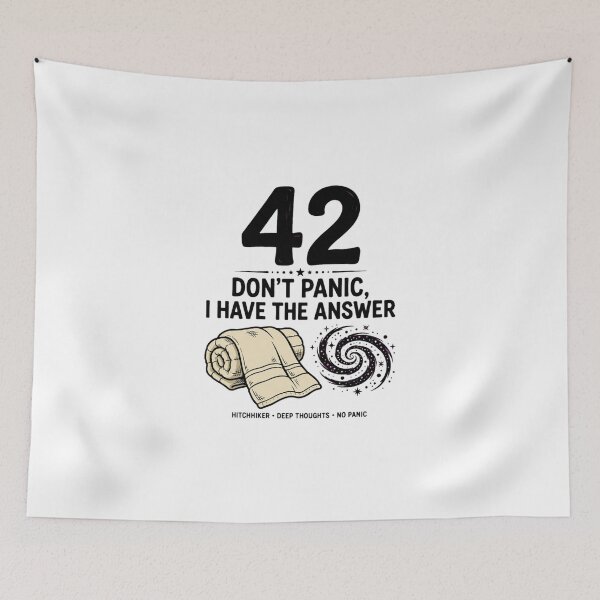 Item preview, 42 - DON'T PANIC, I HAVE THE ANSWER designed and sold by GeeklyShirts.