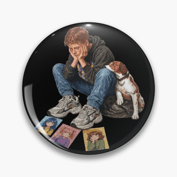Item preview, Anime Fan Idol Crush Melancholy Boy Dog Companion Narrative Art designed and sold by KungPowUnicorn.