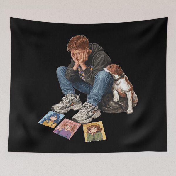 Item preview, Anime Fan Idol Crush Melancholy Boy Dog Companion Narrative Art designed and sold by KungPowUnicorn.