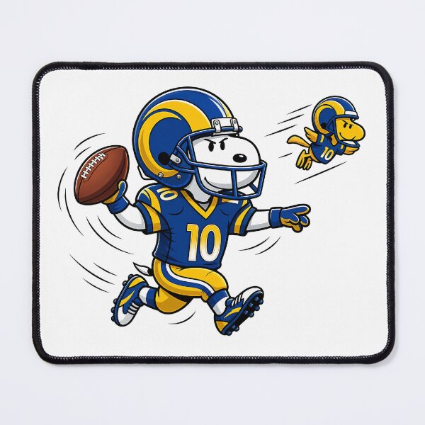 Item preview, Snoopy & Woodstock Los Angeles Rams Football Retro F121 designed and sold by GLUVY-THEME.