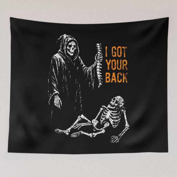 Item preview, I Got Your Back Skeleton Grim Reaper Halloween designed and sold by TysonLangosh.