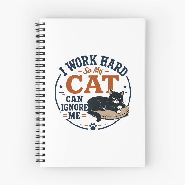 Item preview, Cat Lover Hard Work Ignore Me Retro Vintage Funny Quote designed and sold by SoyLamderma.