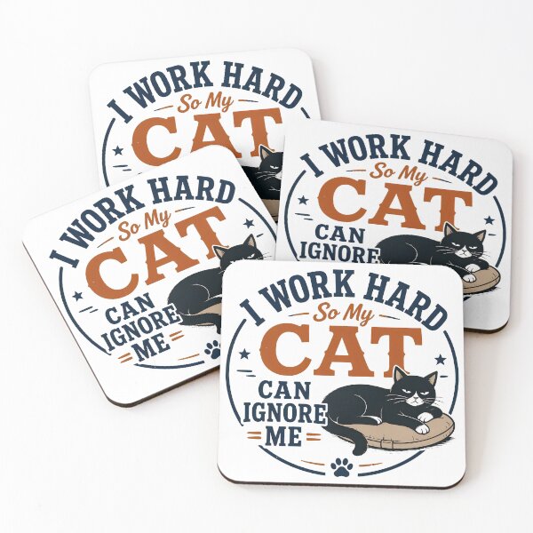 Item preview, Cat Lover Hard Work Ignore Me Retro Vintage Funny Quote designed and sold by SoyLamderma.