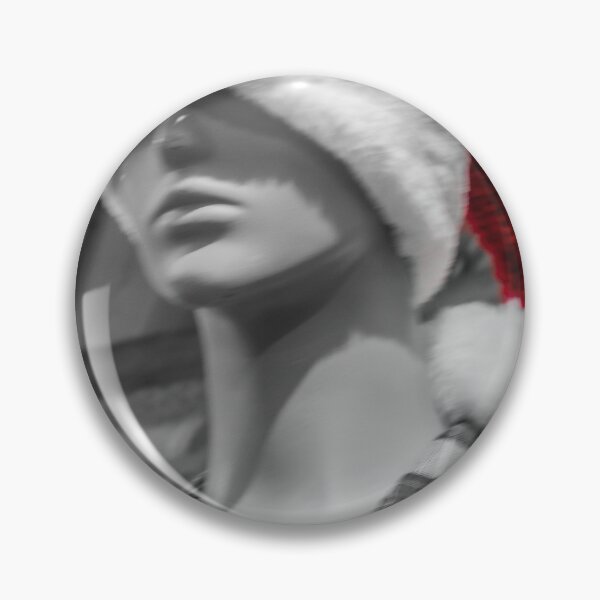 Item preview, Mannequin Wearing Santa Hat and Plaid Shirt in Monochrome Studio Background, Holiday Fashion Display designed and sold by Nmallia.
