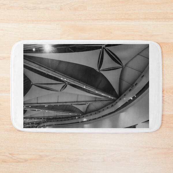 Item preview, Architectural Interior With Curved Tensile Roofs And Hanging Lights In Modern Museum Gallery Space designed and sold by Nmallia.