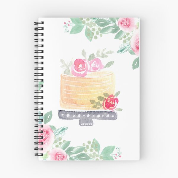 Item preview, Watercolor Cake in floral frame | Greeting Card   designed and sold by Harpley Design Studio.