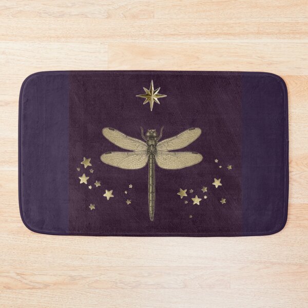 Item preview, Purple whimsigoth aesthetic Celestial Dragonfly & Gold Stars  designed and sold by BrontesWhimsyStore.