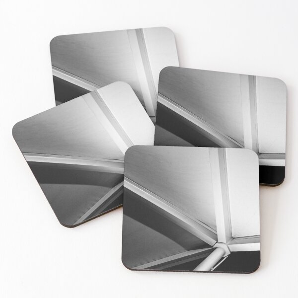 Item preview, Geometric Metal Corner in Black and White Architecture Abstract Photograph with Sharp Angles designed and sold by Nmallia.