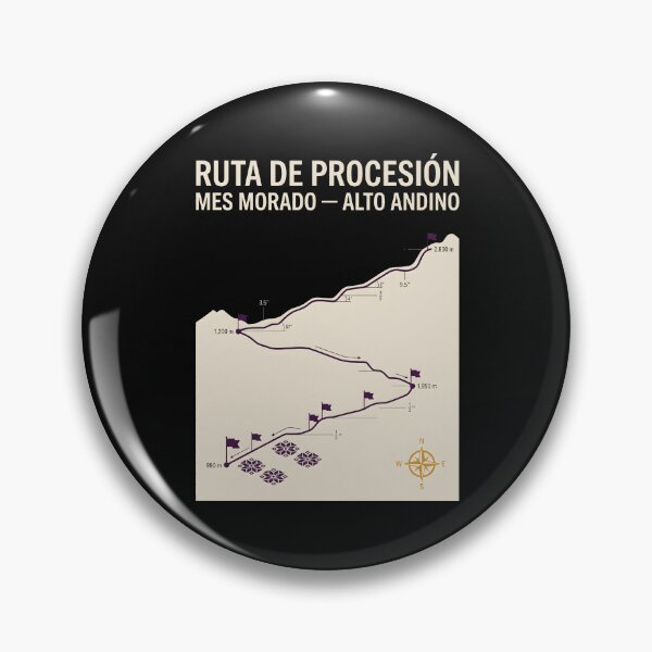 Item preview, Ruta De Procesion Mes Morado Alto Andino Map designed and sold by SplashTastic.