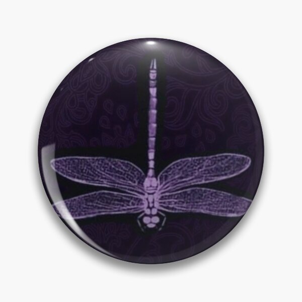 Item preview, Purple whimsigoth aesthetic, Dragonfly & Floral Filigree - Dark Whimsigoth Damask designed and sold by BrontesWhimsyStore.