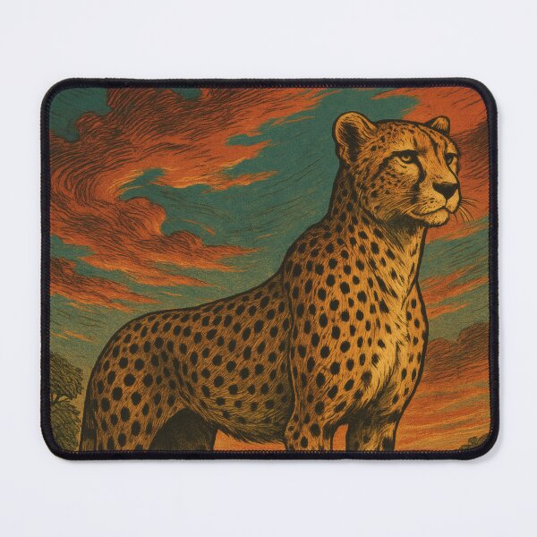 Item preview, Majestic Cheetah Vintage Poster | Retro Wildlife Art | Safari Animal Illustration | Big Cat Wall Decor | Classic Nature Artwork designed and sold by PaintedPixels01.