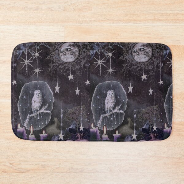 Item preview, Purple whimsigoth aesthetic, Vintage Celestial Moon & Barn Owl - Dark Whimsigoth Collage Aesthetic designed and sold by BrontesWhimsyStore.