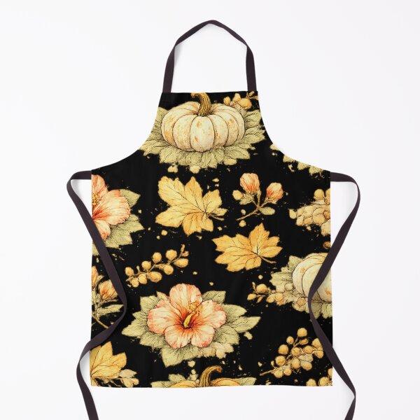 Aperçu de l'œuvre Art botanique vintage d'automne, citrouille et hibiscus créée et vendue par IamNolmo.