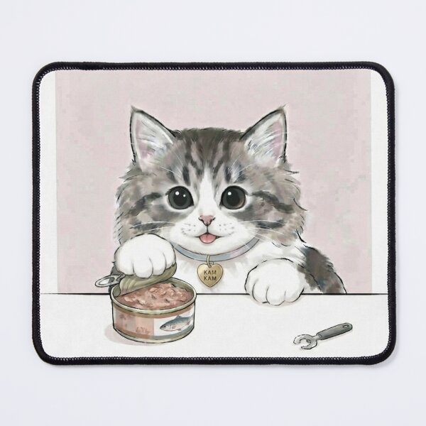 Item preview, Adorable Fluffy Kitten KAM KAM Opening Tuna Can designed and sold by PetalsPaws.