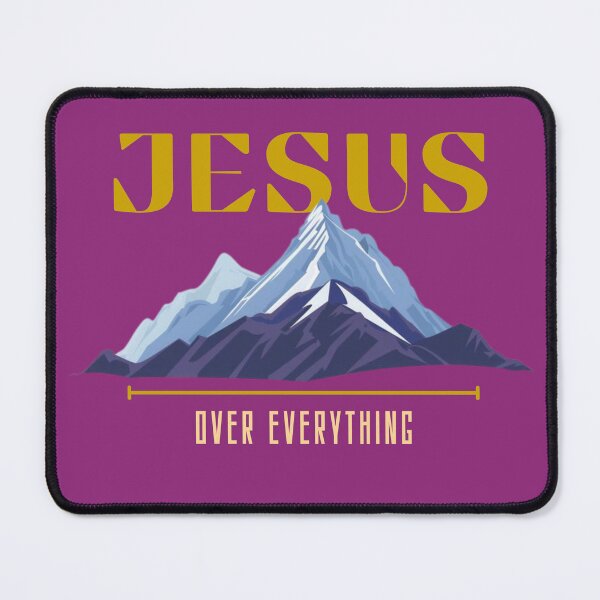 Item preview, Jesus Over Everything | Christian Mountain Graphic Art designed and sold by Emmafeystilo.