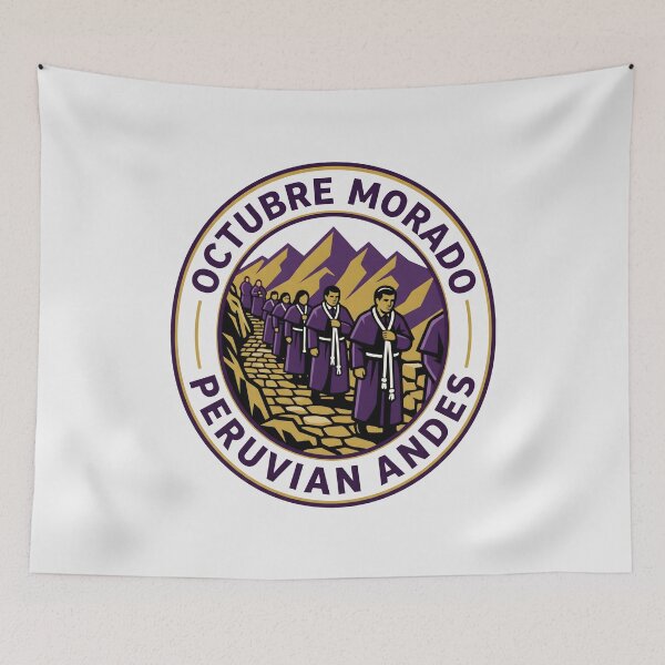 Item preview, Octubre Morado Peruvian Andes Cultural Badge designed and sold by SplashTastic.