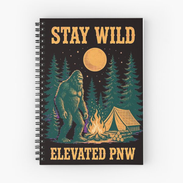 Item preview, Stay Wild Elevated PNW Shirt - Bigfoot Campfire Camping designed and sold by ElevatedPNW.