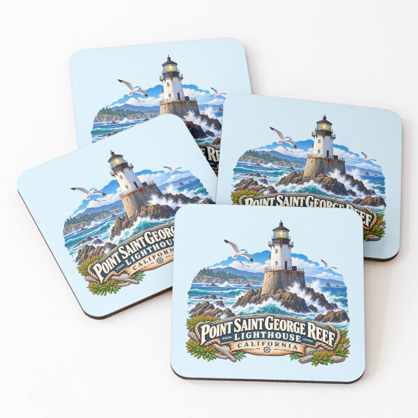 Item preview, Point Saint George Reef Lighthouse, Crescent City, California designed and sold by Myra365Art.