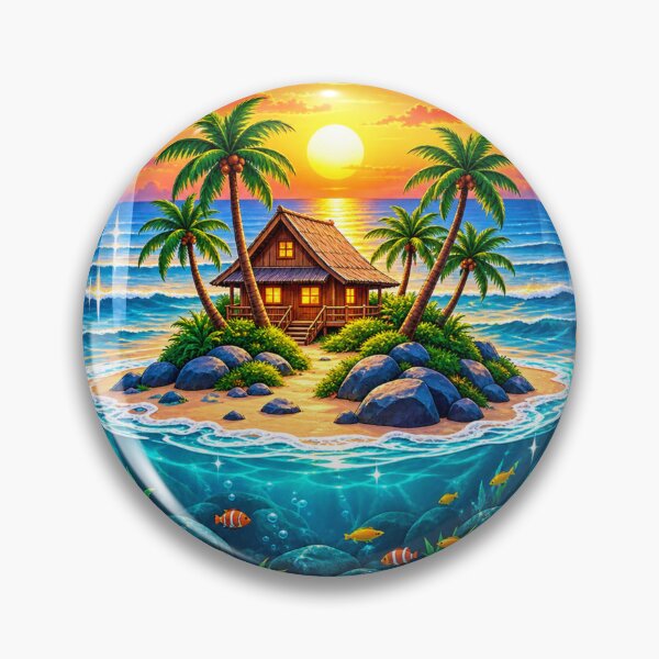 Item preview, Paraíso de isla tropical en un cuenco de cristal designed and sold by Design Sounds Studio.