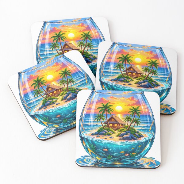 Item preview, Tropical Island Paradise in a Glass Bowl designed and sold by Design Sounds Studio.