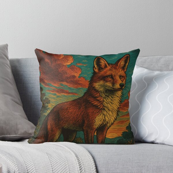 Item preview, Majestic Vintage Fox Wall Art | Retro Wildlife Poster | Classic Rustic Animal Illustration designed and sold by PaintedPixels01.