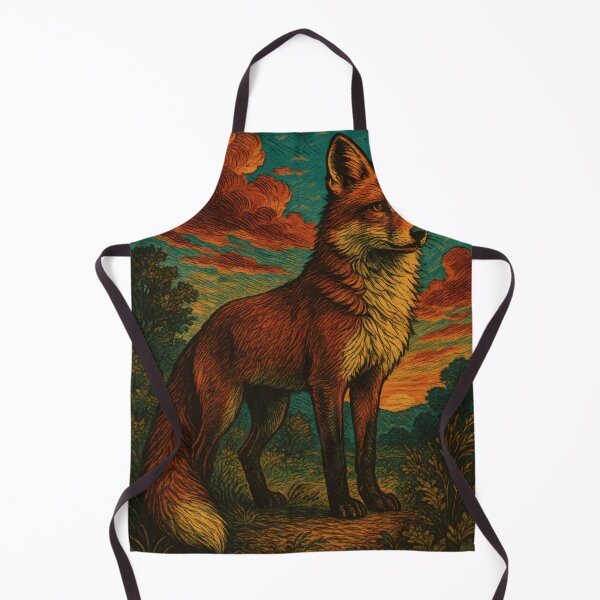 Item preview, Majestic Vintage Fox Wall Art | Retro Wildlife Poster | Classic Rustic Animal Illustration designed and sold by PaintedPixels01.