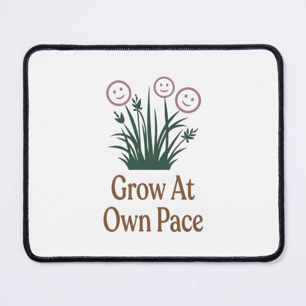 Item preview, Grow At Own Pace Vintage Smiley Flower Positivity designed and sold by ANJ Creative Designs.