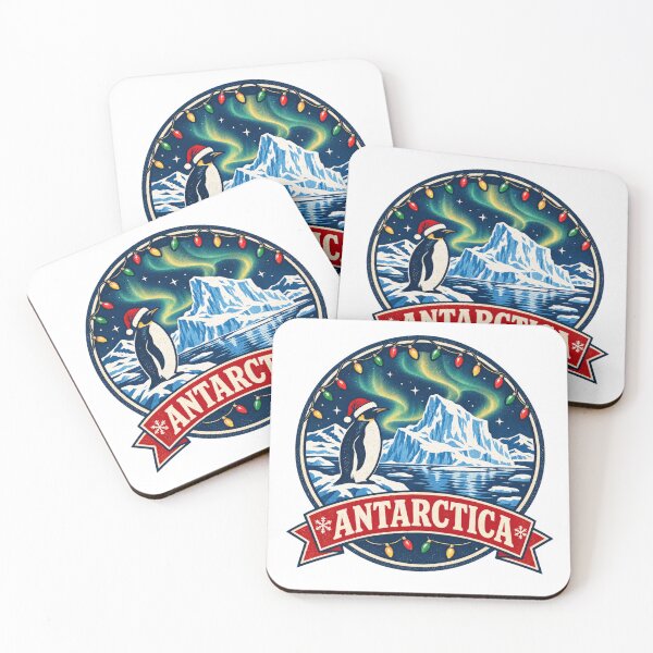 Item preview, Antarctica Christmas Shirt – Retro Penguin Santa Expedition Badge Design designed and sold by Globalcitytees.