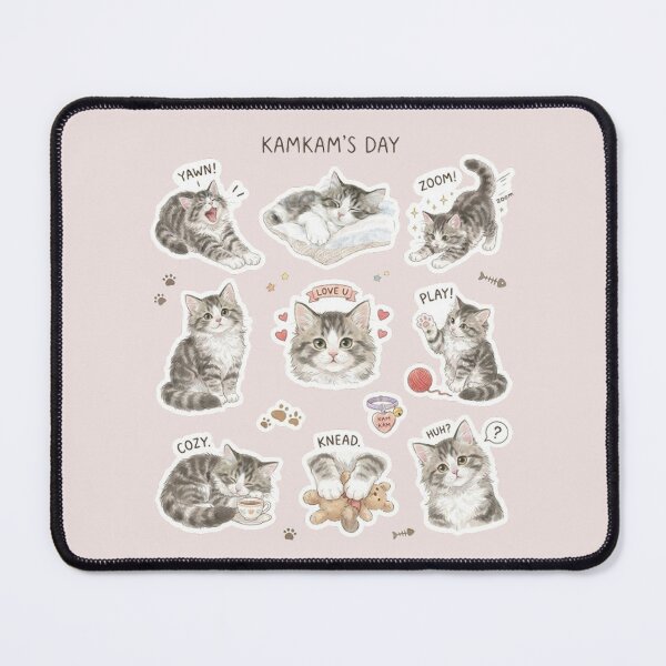 Item preview, Kamkam's Day Cute Tabby Kitten Stickers - Cat Lover Gift designed and sold by PetalsPaws.