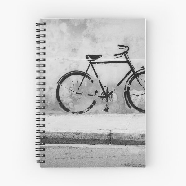 Item preview, Graffiti Bicycle Painted On Old Wall Creating Urban Street Scene In Monochrome Tones designed and sold by Nmallia.