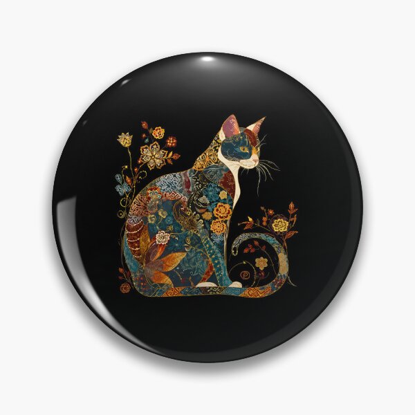 Item preview, Elegant Floral Pattern Cat Art designed and sold by SoyLamderma.