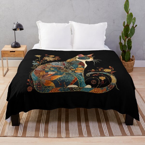 Item preview, Elegant Floral Pattern Cat Art designed and sold by SoyLamderma.