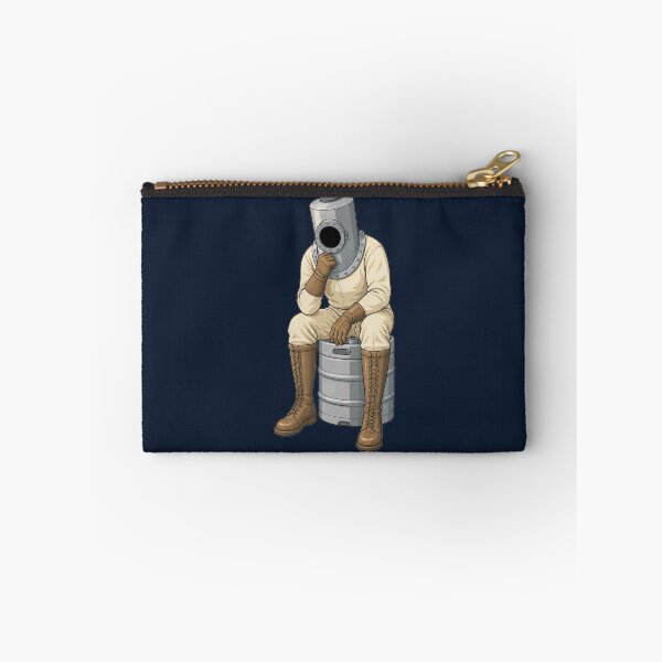 Item preview, The Thinker Vintage Deep Sea Diver on Beer Keg Parody Art designed and sold by KungPowUnicorn.