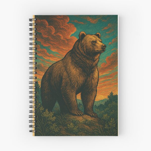Item preview, Majestic Vintage Bear Retro Wildlife Wall Art designed and sold by PaintedPixels01.