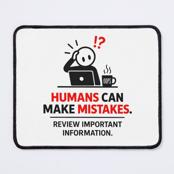 Item preview, Oops! – Human. Flawed. Capable of learning. designed and sold by Eric Nagel.
