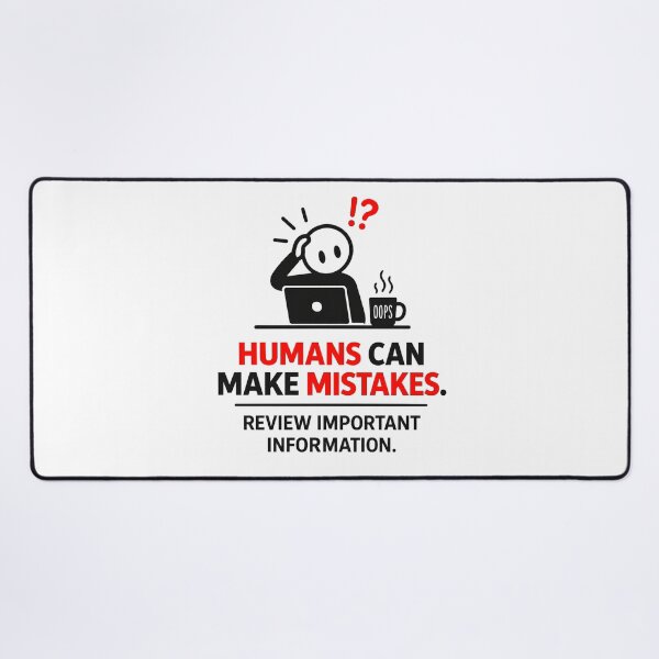 Item preview, Oops! – Human. Flawed. Capable of learning. designed and sold by Eric Nagel.