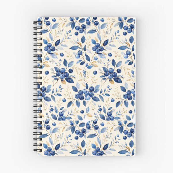 Item preview, Blueberry Botanical Elegance – Watercolor Blue Berry & Leaf Pattern designed and sold by vinothmech53.