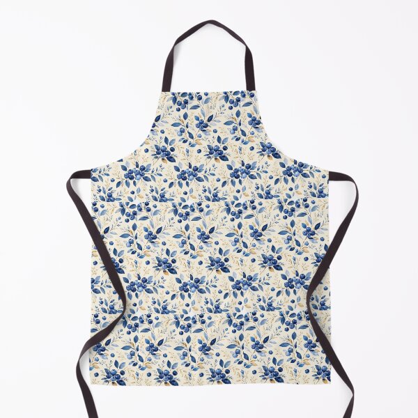 Item preview, Blueberry Botanical Elegance – Watercolor Blue Berry & Leaf Pattern designed and sold by vinothmech53.