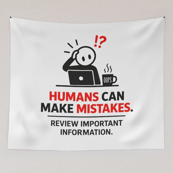 Item preview, Oops! – Human. Flawed. Capable of learning. designed and sold by Eric Nagel.