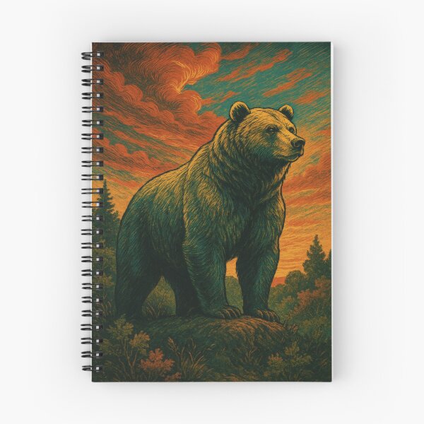 Item preview, Majestic Vintage Bear Retro Wildlife Wall Art designed and sold by PaintedPixels01.