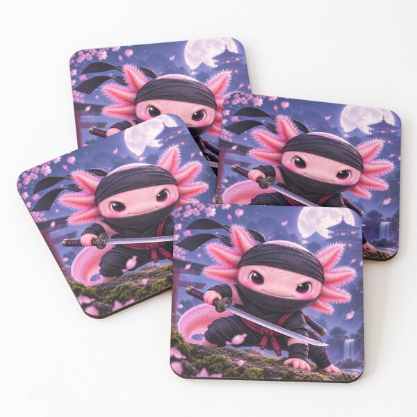 Item preview, Ninja Axolotl – Kawaii Little Warrior designed and sold by Axokris.
