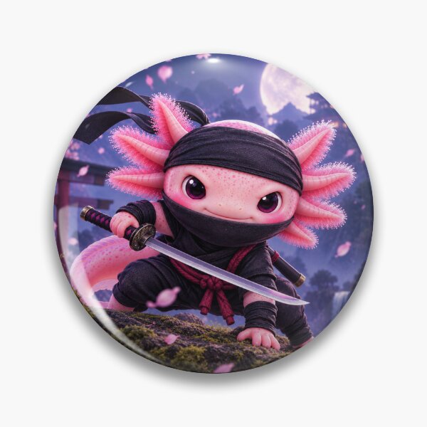 Item preview, Ninja Axolotl – Kawaii Little Warrior designed and sold by Axokris.